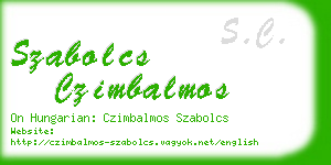 szabolcs czimbalmos business card